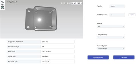 Compression Molding Cost Estimator
