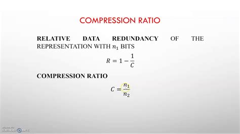 Compression Ratio Efficiency Calculation