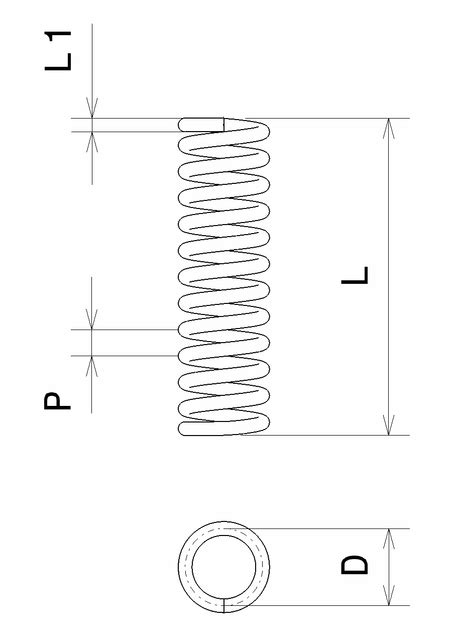 Compression Spring Cad Drawing