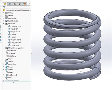 Compression Spring Cad Model