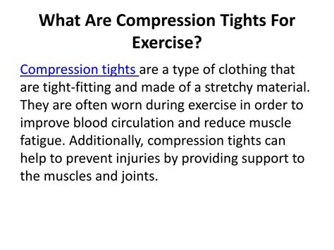 Compression Tights During Exercise