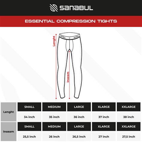 Compression Tights Size Guide