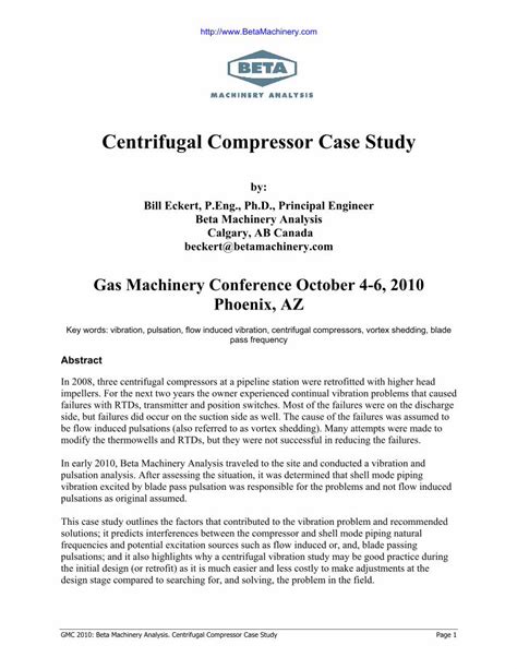 Compressor Case Study