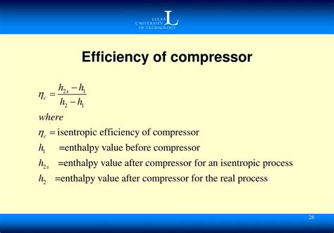 Compressor Efficiency Calculation Xls