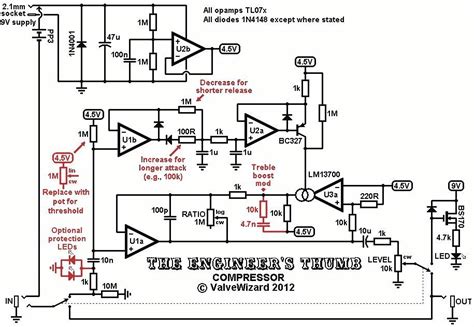 Compressor Guitar Pedal Schematic
