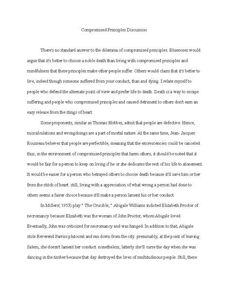 compromised principles