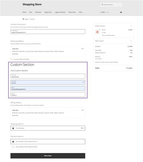 compromising Checkout Fields for Woocommerce