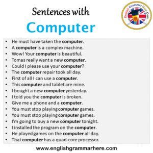 compute in a sentence for kids
