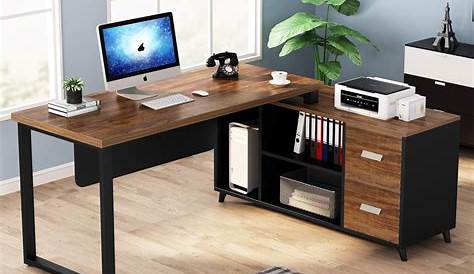 Computer Bureau Desk Tribesigns 47 Inch With Drawers And Storage