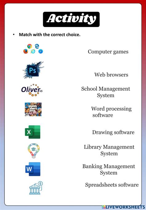 Computer Applications Worksheets And Exercises