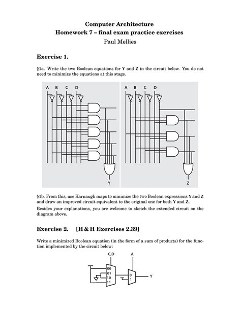 Computer Architecture Exercises
