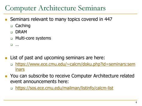computer architecture seminar topics