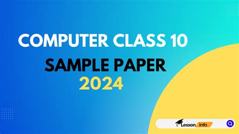 Computer Class 10 Sample Paper With Answers