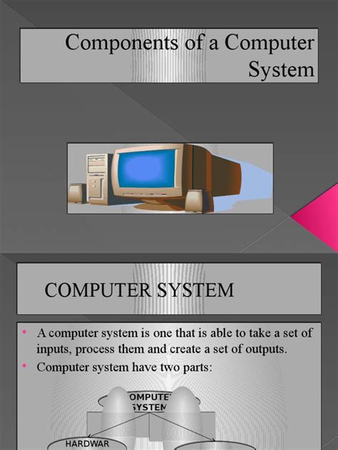 computer components and their functions ppt
