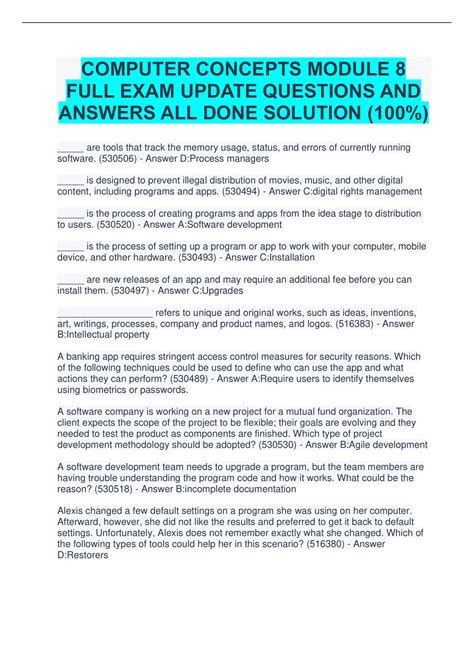 Computer Concepts Module 8 Quizlet
