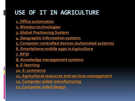 Computer Controlled Devices In Agriculture Slideshare