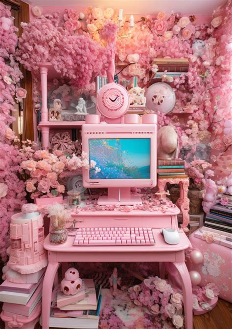 Computer Desk Setup Kawaii