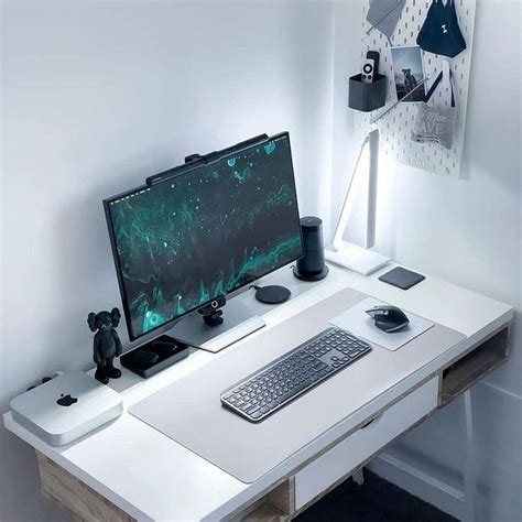 Computer Desk Setup White