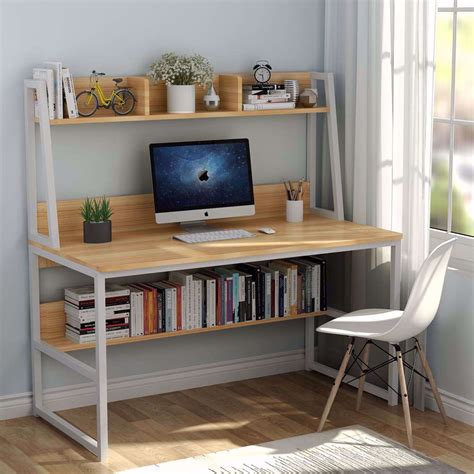 Computer Desk With Bookshelf