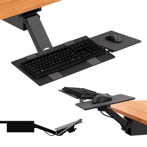 Computer Desk With Height Adjustable Keyboard Tray