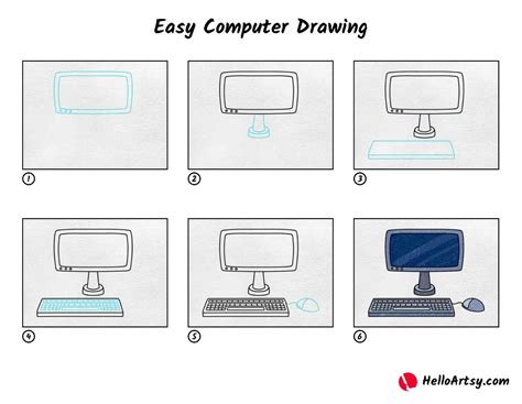 Computer Drawing Step By Step