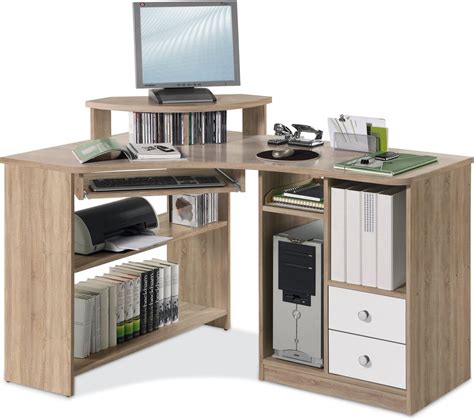 Computertisch PC Eck Tisch Arbeitstisch Eckschreibtisch 360°drehbar