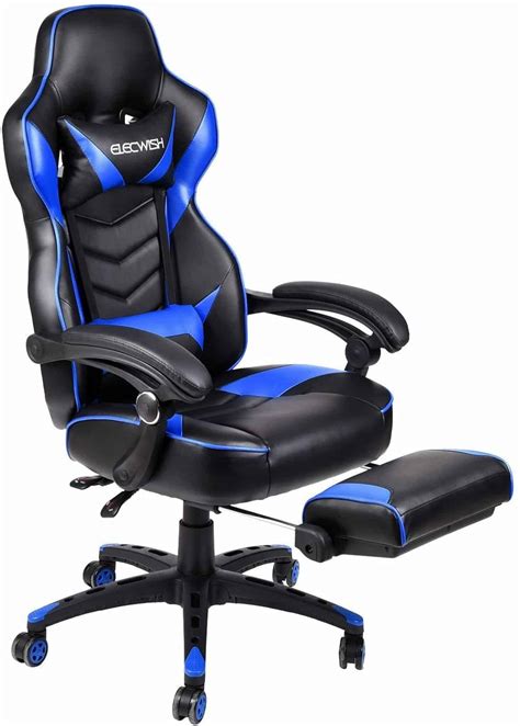 computer gaming chair with footrest