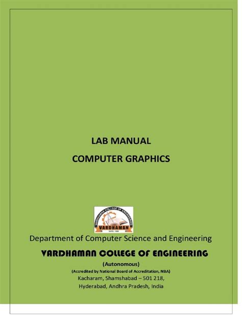 Computer Graphics Lab Manual Sppu