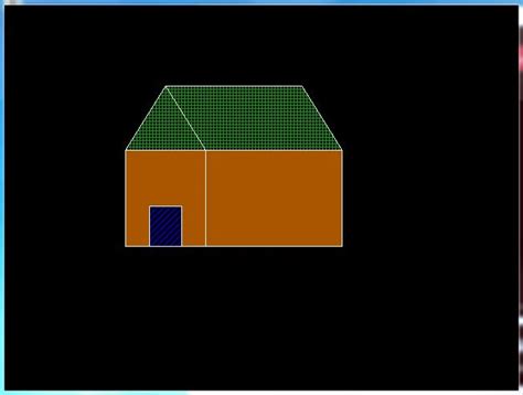 Computer Graphics Program To Draw Hut