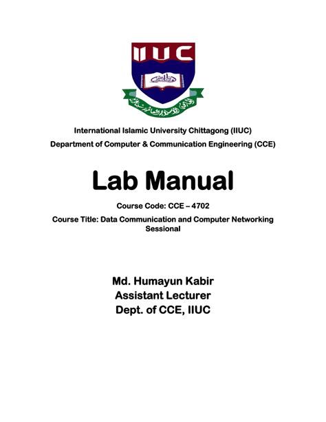 Computer Hardware And Networking Practical Manual