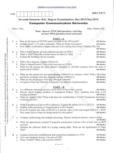 Computer Hardware And Networking Previous Question Papers