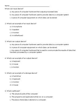 Computer Hardware And Networking Quiz