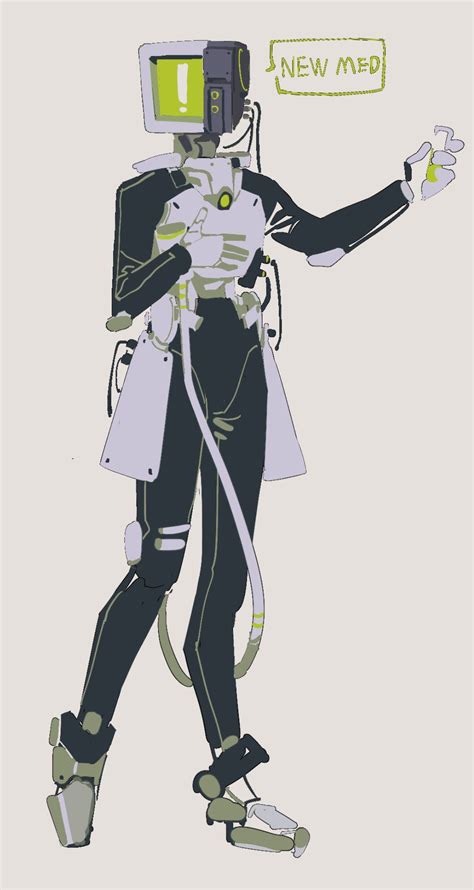 Computer Head Character Design