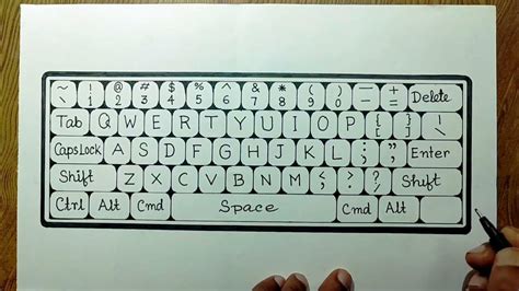Computer Keyboard Drawing Computer Keyboard