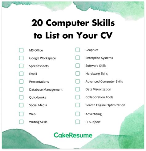 computer literate skills resume examples