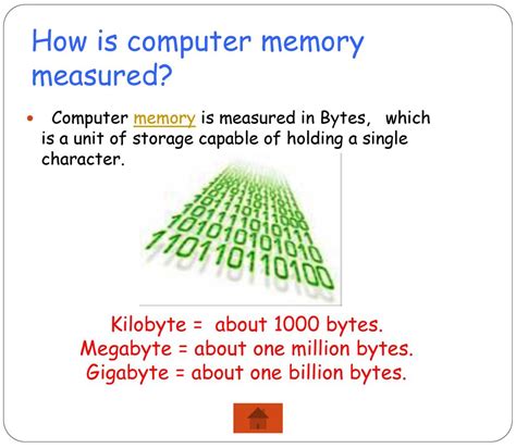 Computer Memory Is Measured In Bytes