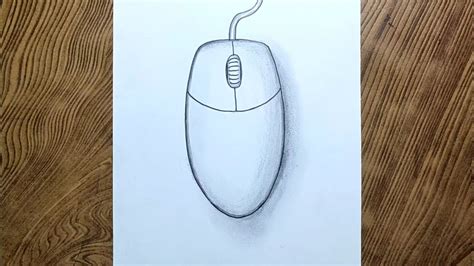Computer Mouse Drawing And Label
