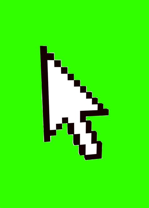 Computer Mouse Icon Green Screen