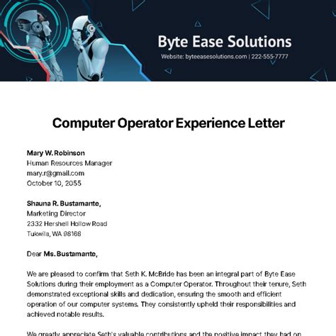 IBM Experience Letter