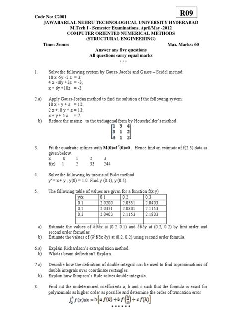 Topics Computer Oriented Numerical Methods Pdf Trending