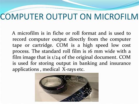 Computer Output Devices Microfilm