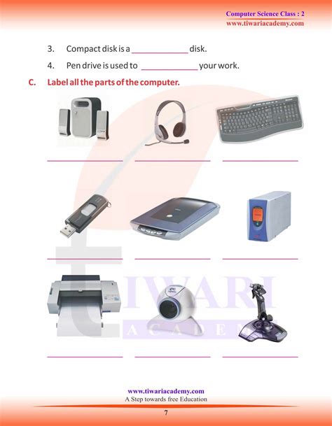 Computer Parts Name For Class 2