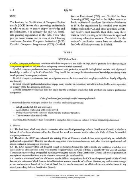 computer programmer code of ethics