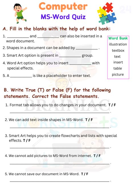 Computer Related Questions For Class 5