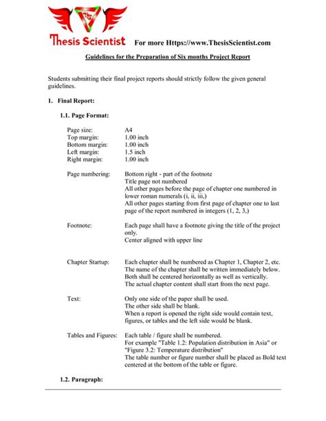 computer science project report format