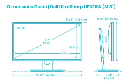 computer screen dimensions cm