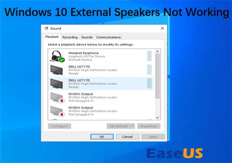 Computer Speaker Not Working Windows 10