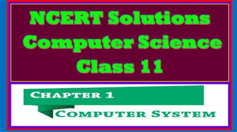 computer system class 11 ip ncert solutions