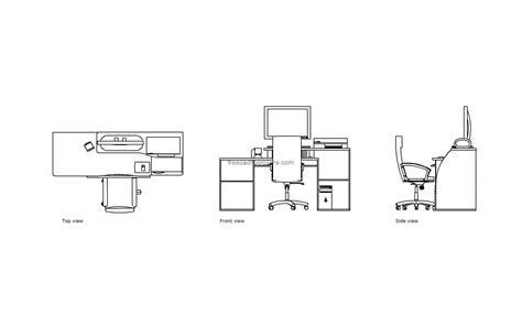 Computer Table Design In Autocad
