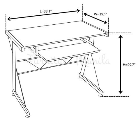 Computer Table Dimensions In Feet